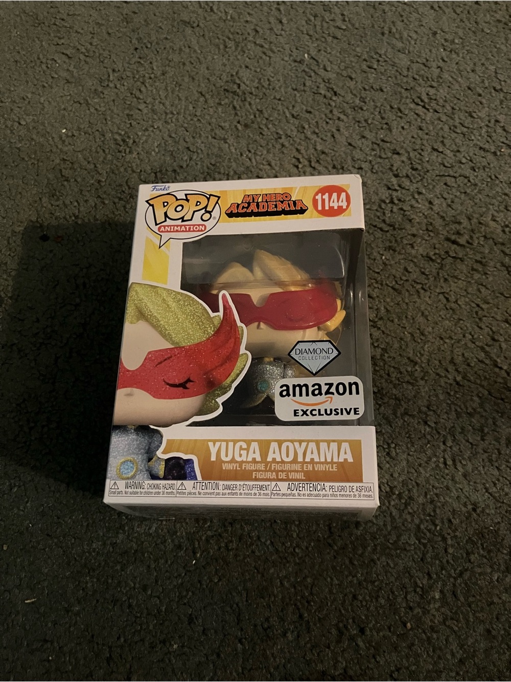 Funko Pop! Yuga Aoyama Glitter Figure - Red Mask, Gold Hair, Blue Outfit
